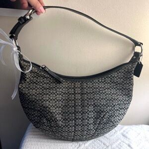 Coach Black Soho Hobo Bag 🖤 Signature Jacquard Print